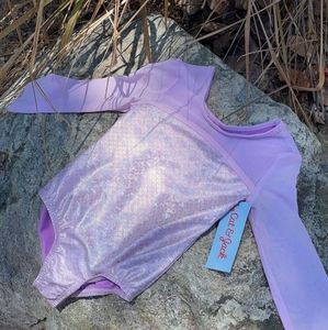 Girls  long  sleeve shimmer animal gymnastics  leotard cat & jack 3T